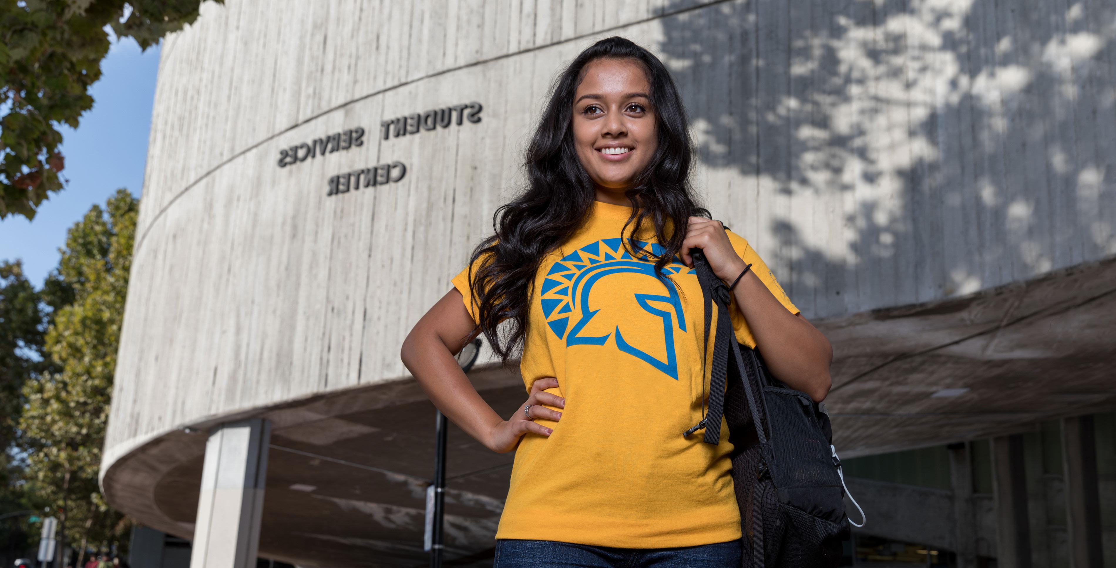 Student at the student services center.